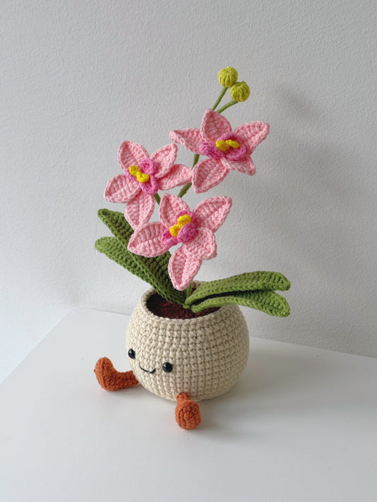 Crochet Orchid Potted Plant - Crochera