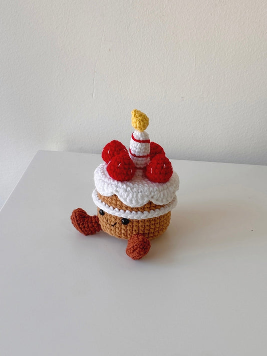 Crochet Strawberry Shortcake Potted Decor - Crochera