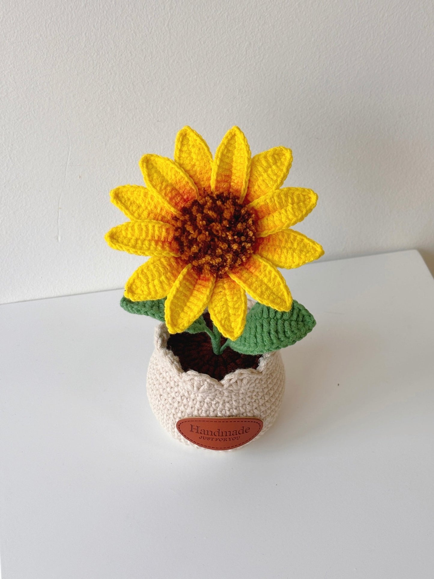 Crochet Sunflower Potted Plant (19cm) - Crochera
