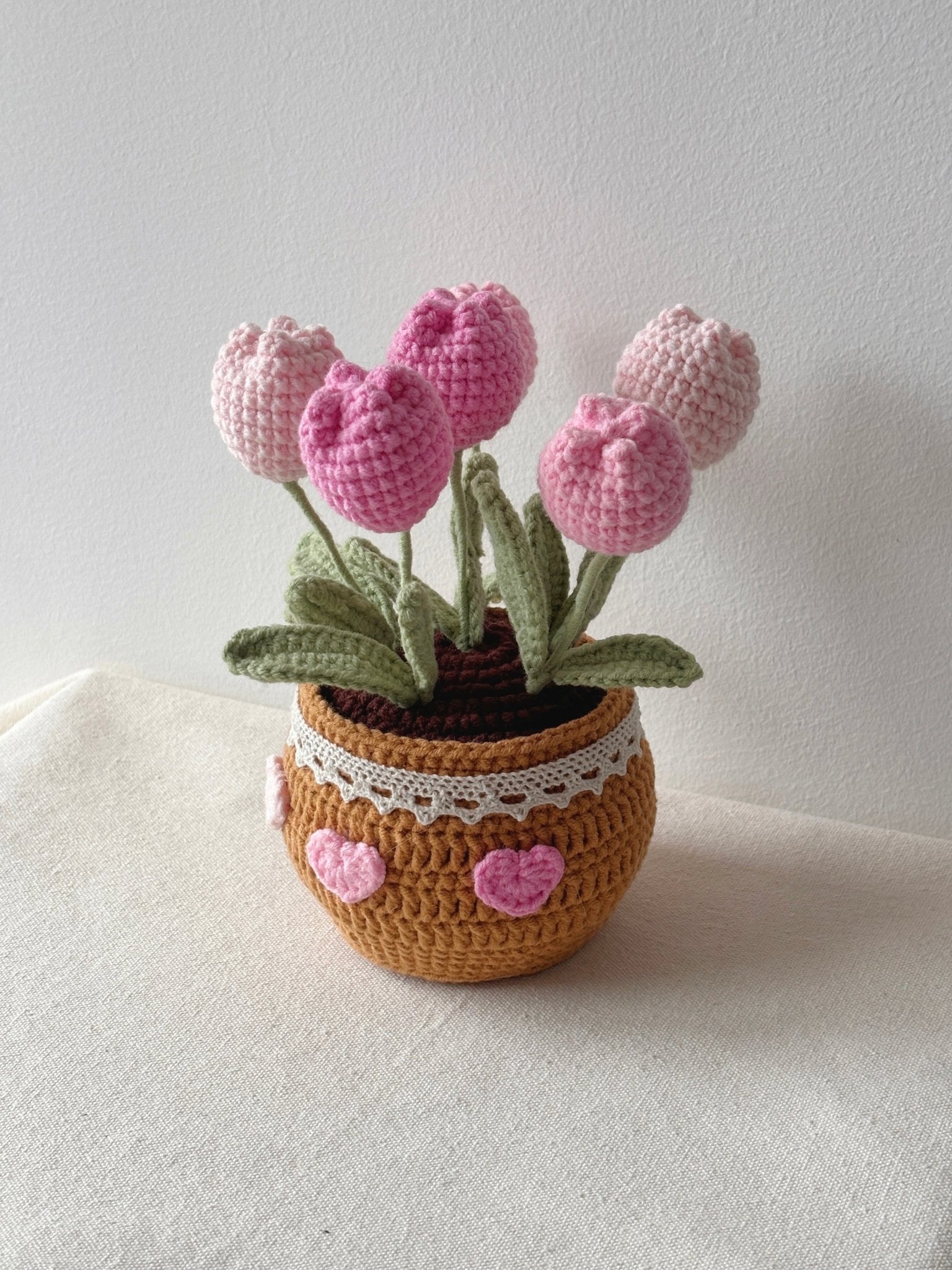 Crochet Tulips in Pot - Crochera