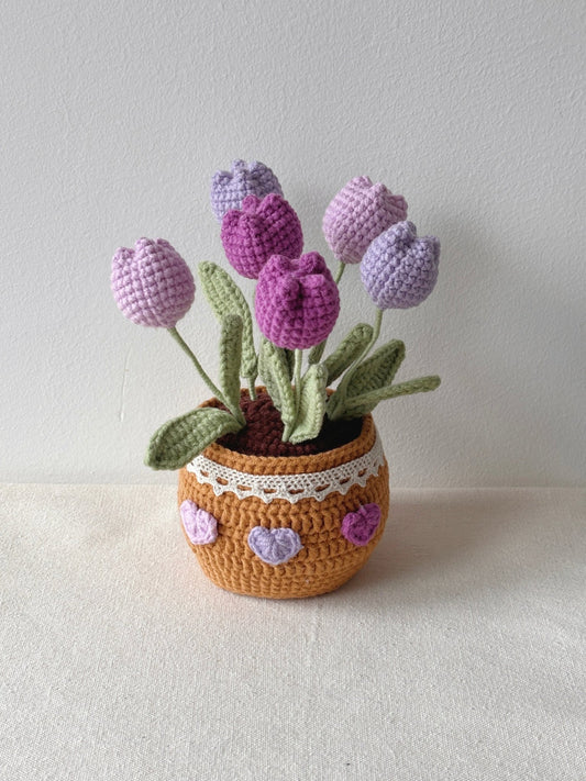 Crochet Tulips in Pot - Crochera