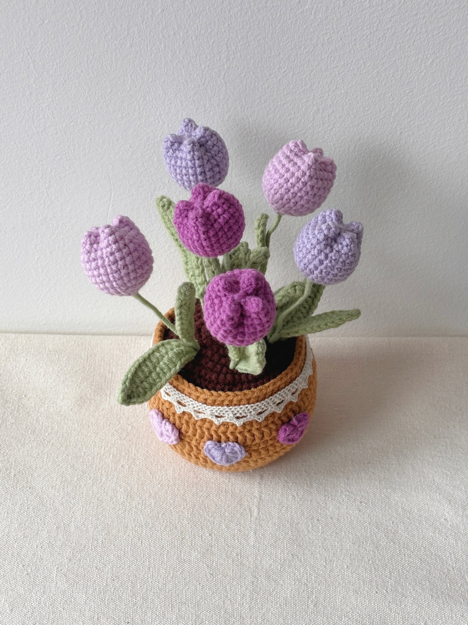 Crochet Tulips in Pot - Crochera