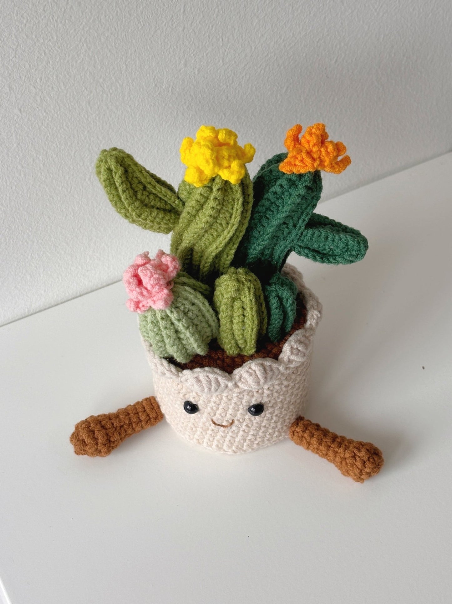 Crochet Cactus Buddy Pot - Crochera
