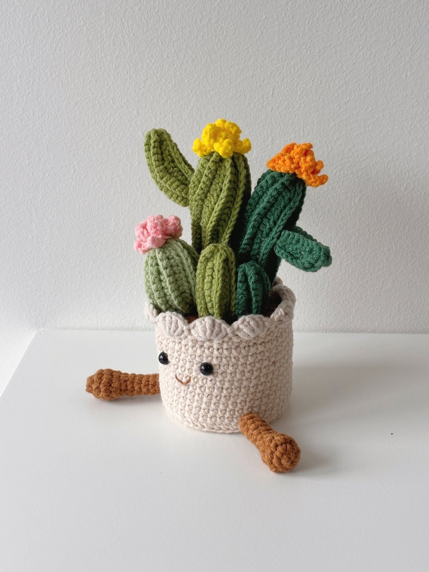 Crochet Cactus Buddy Pot - Crochera