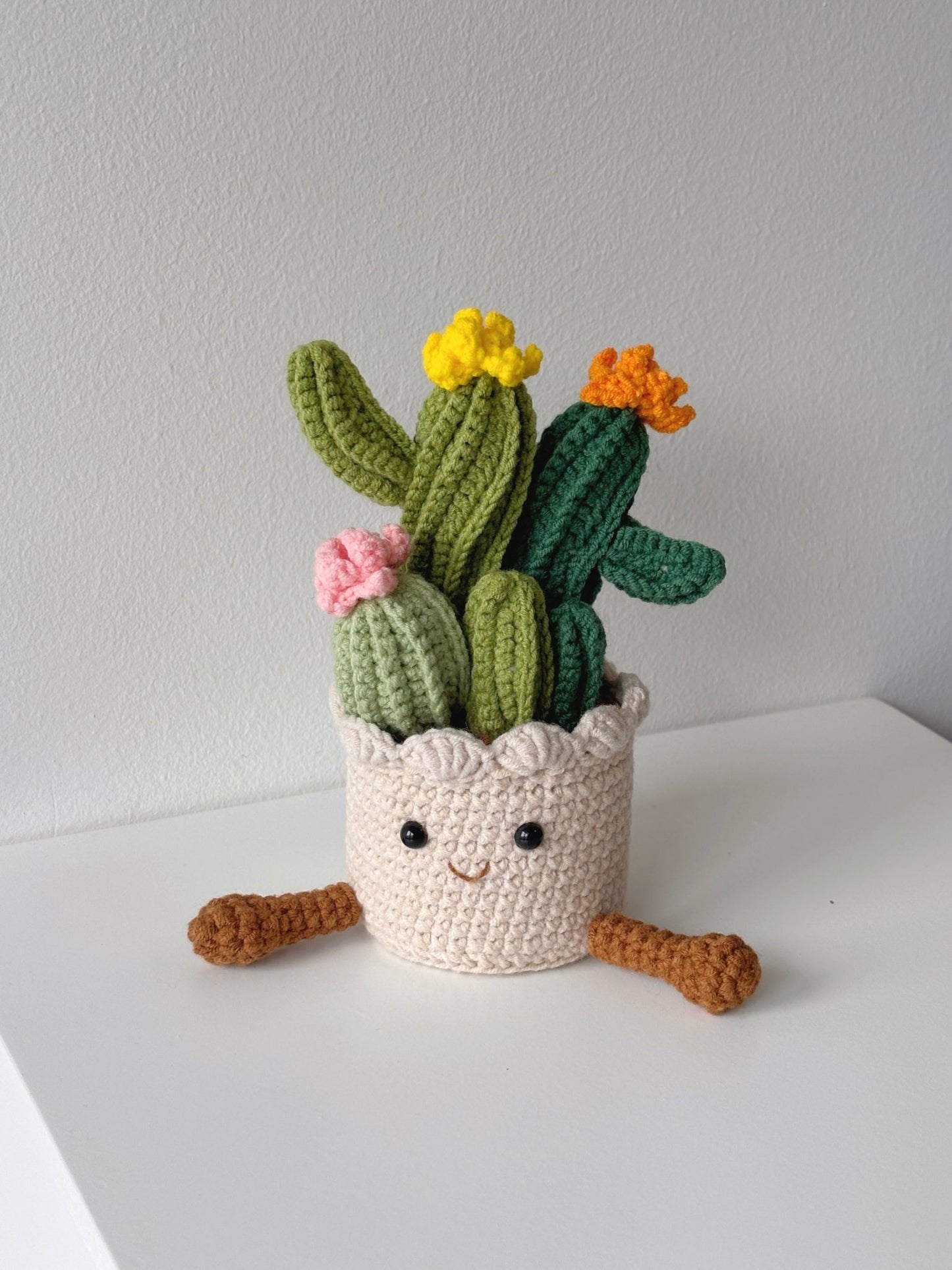 Crochet Cactus Buddy Pot - Crochera