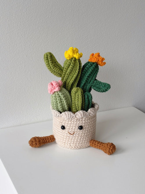 Crochet Cactus Buddy Pot - Crochera