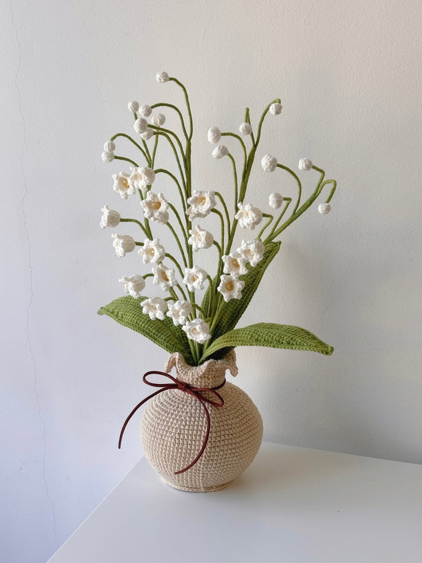Crochet Lily of the Valley Potted Plant - Crochera