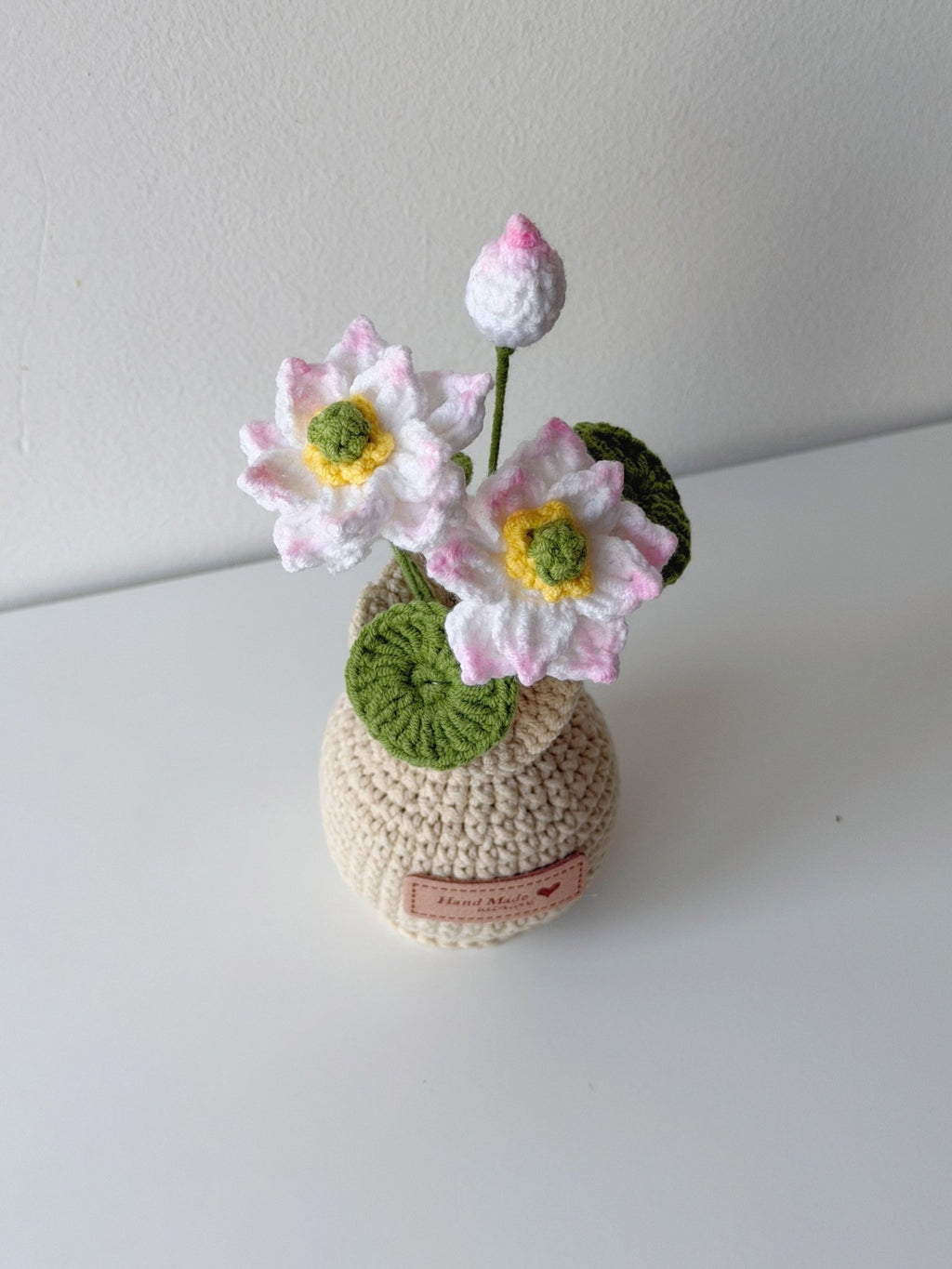 Crochet Mini Lotus Potted Plant - Crochera