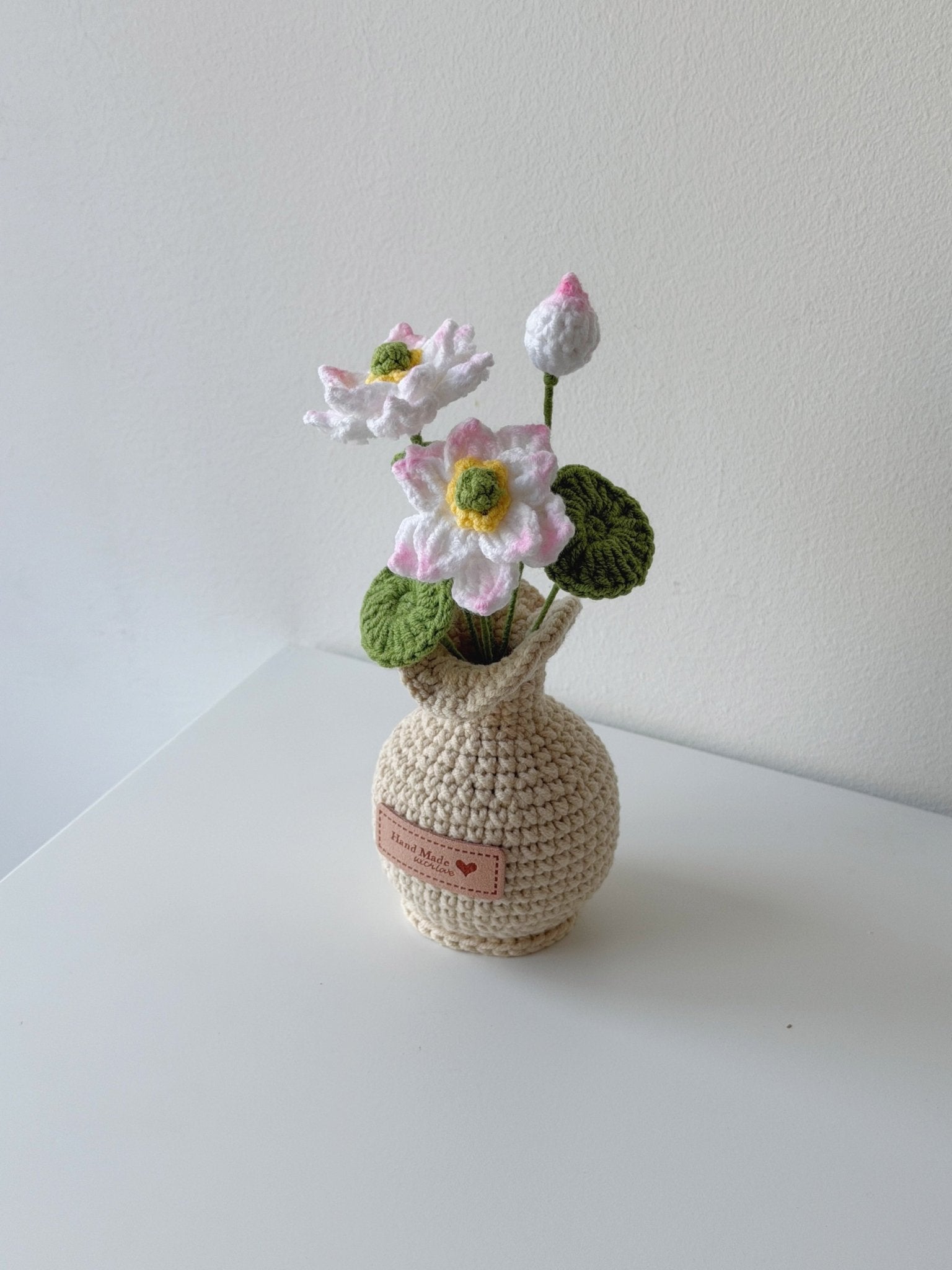 Crochet Mini Lotus Potted Plant - Crochera