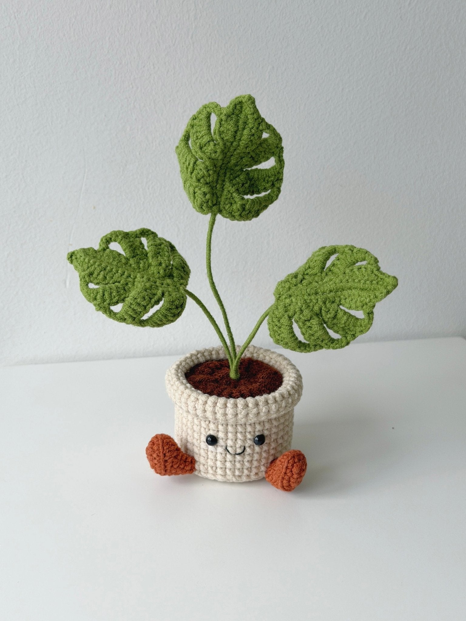 Crochet Monstera Potted Plant - Crochera