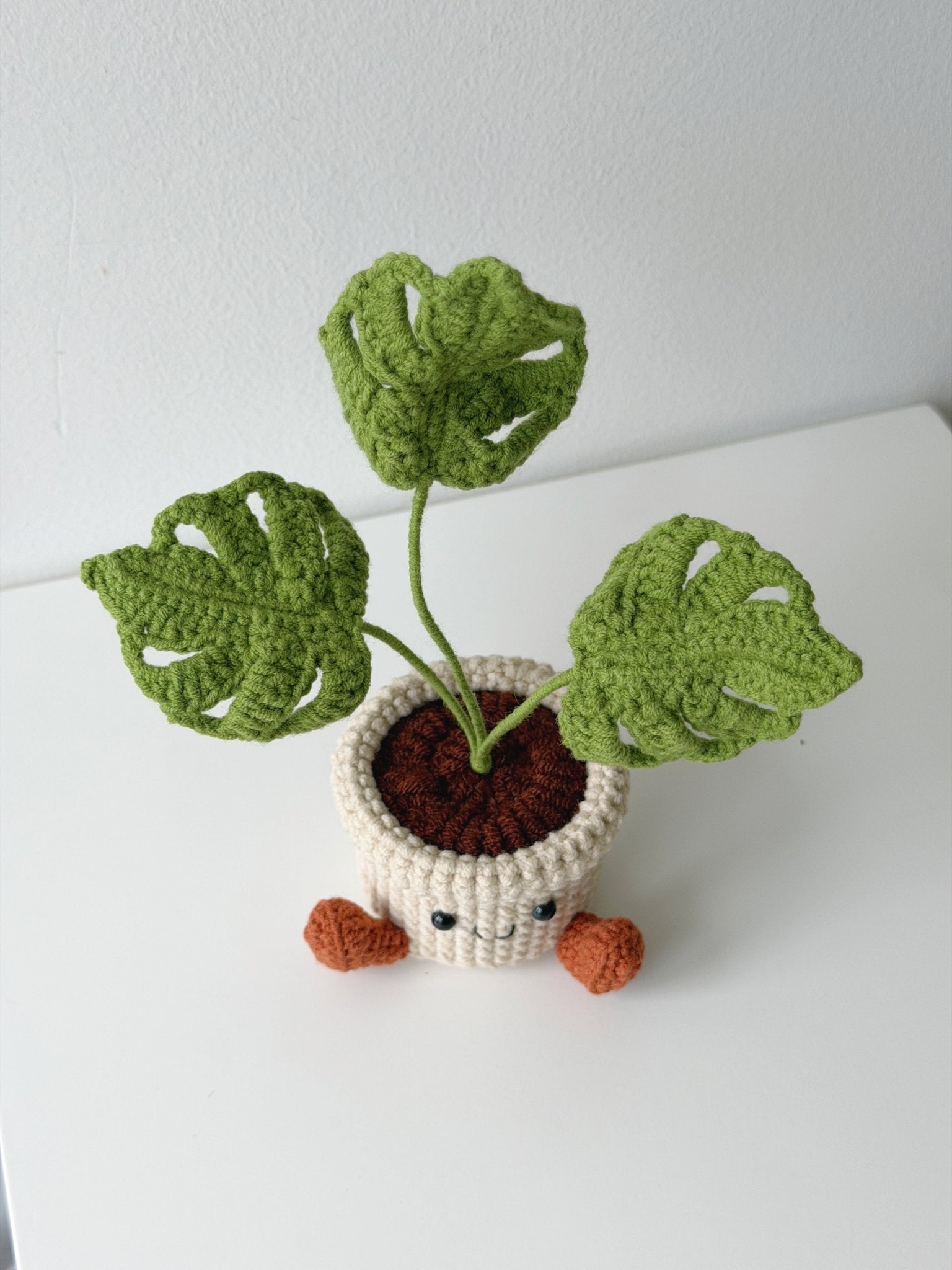 Crochet Monstera Potted Plant - Crochera