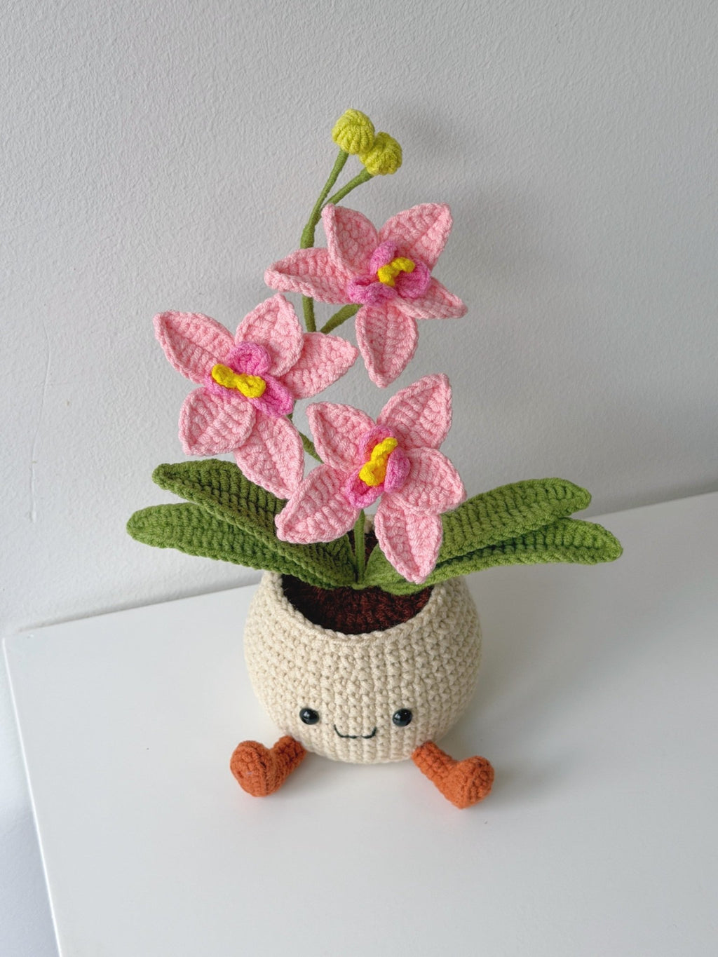 Crochet Orchid Potted Plant - Crochera