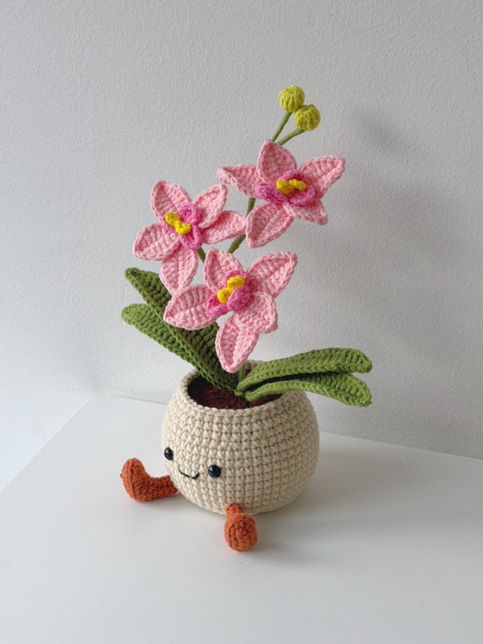 Crochet Orchid Potted Plant - Crochera
