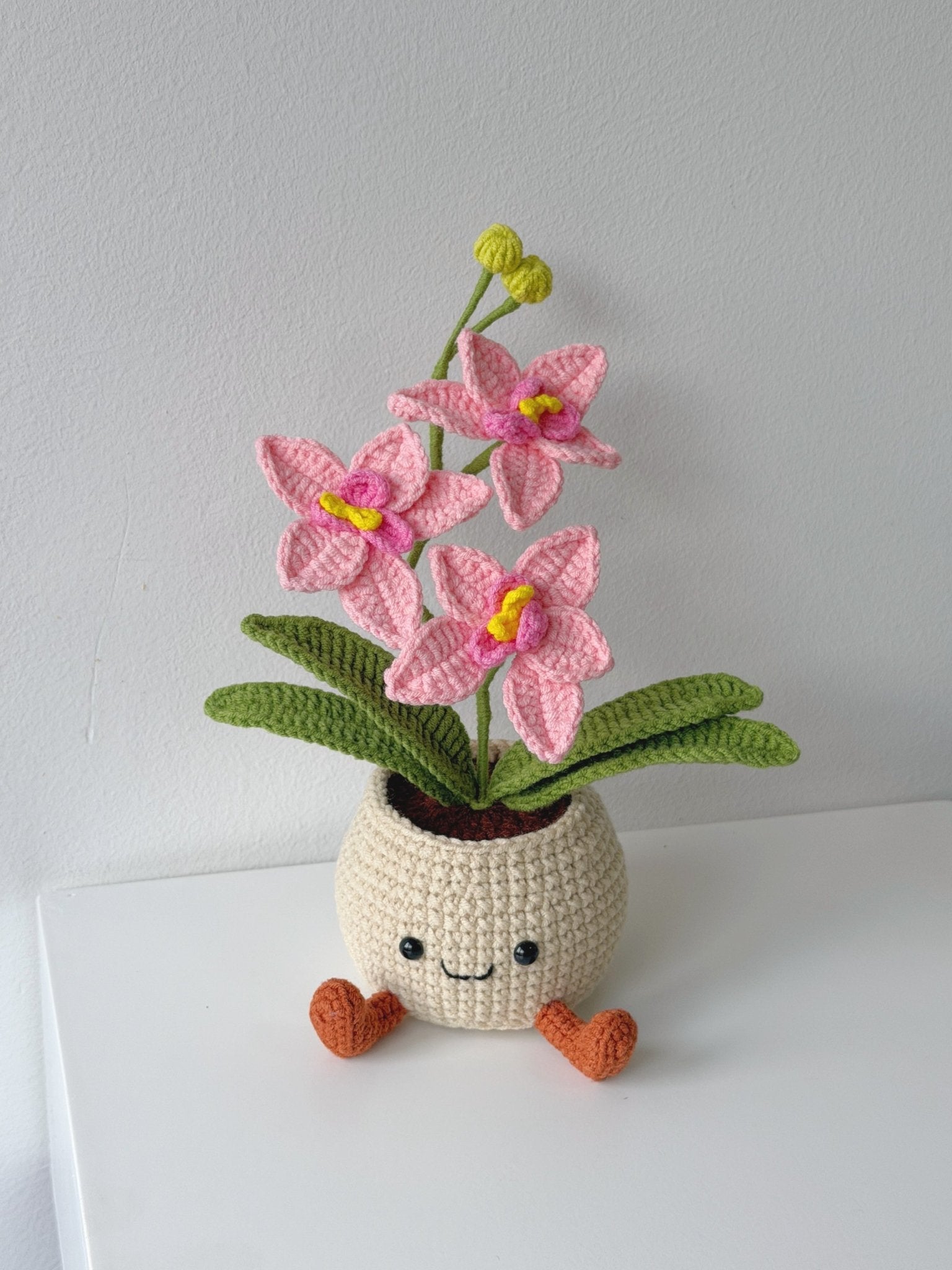 Crochet Orchid Potted Plant - Crochera
