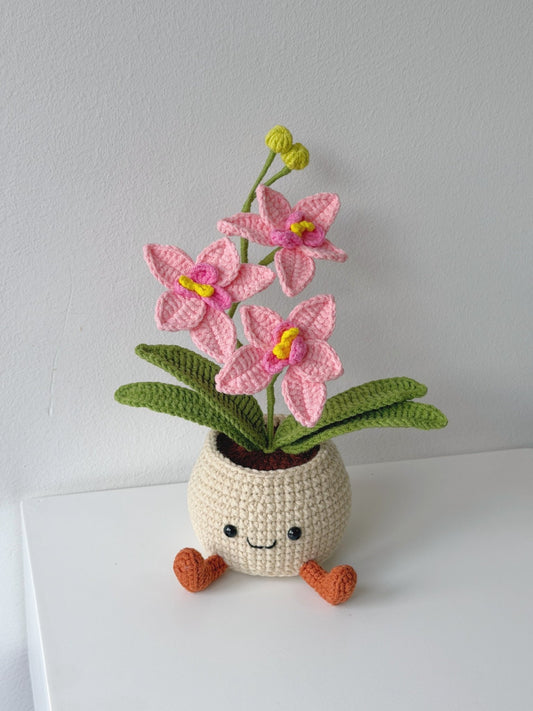 Crochet Orchid Potted Plant - Crochera