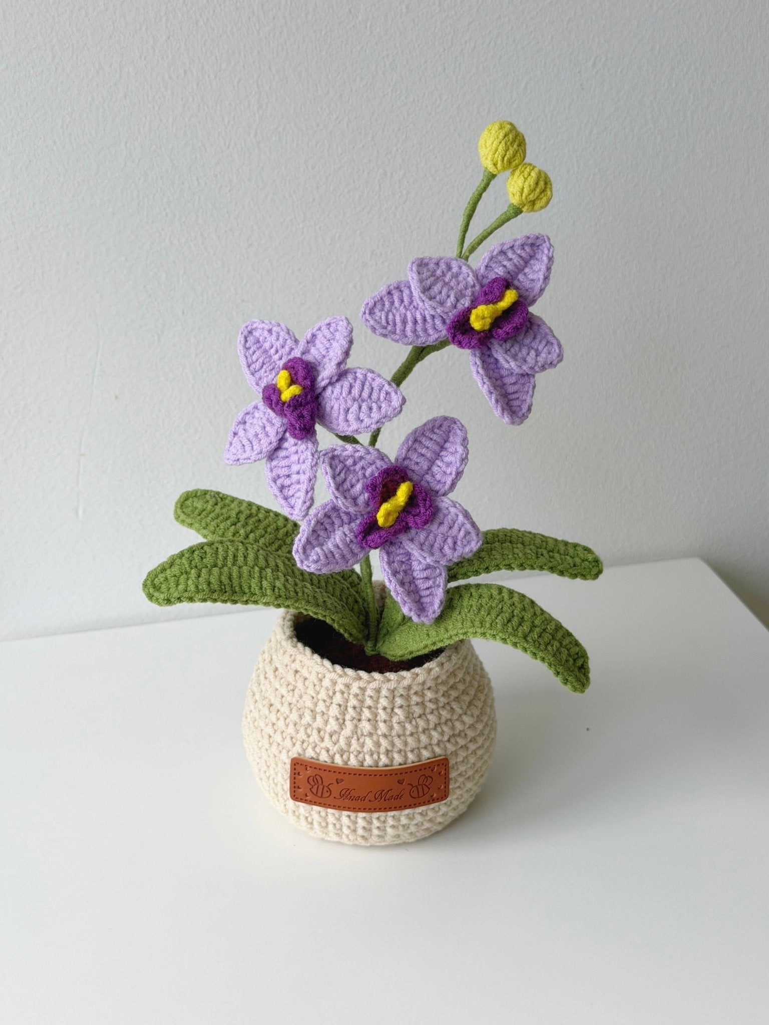 Crochet Phalaenopsis Orchid Potted Plant - Crochera