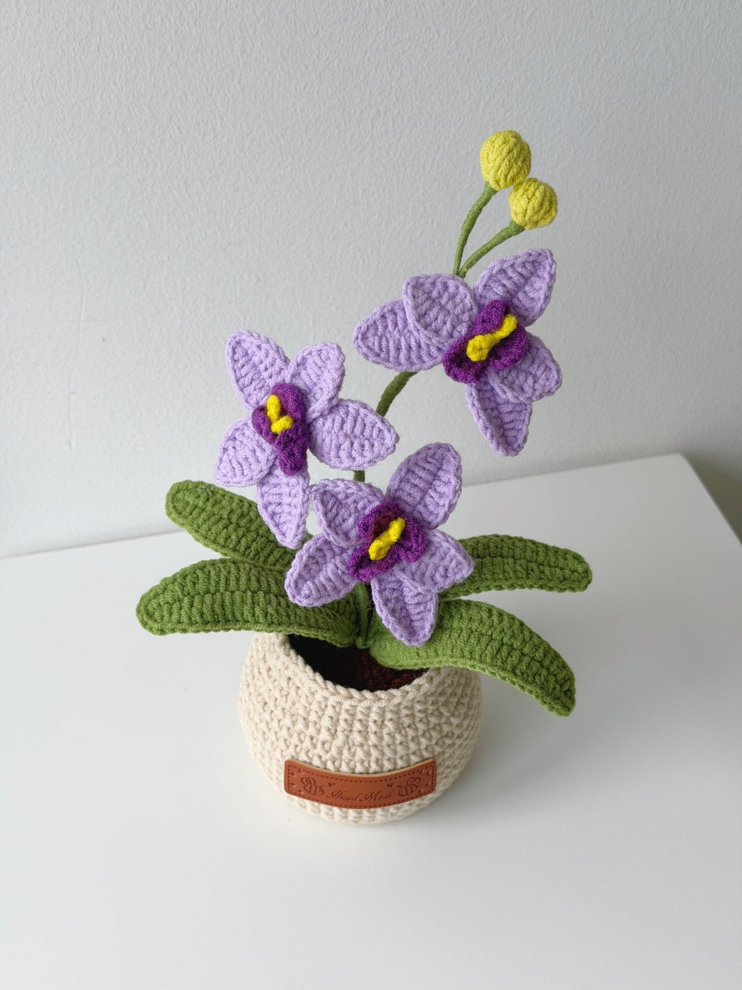 Crochet Phalaenopsis Orchid Potted Plant - Crochera