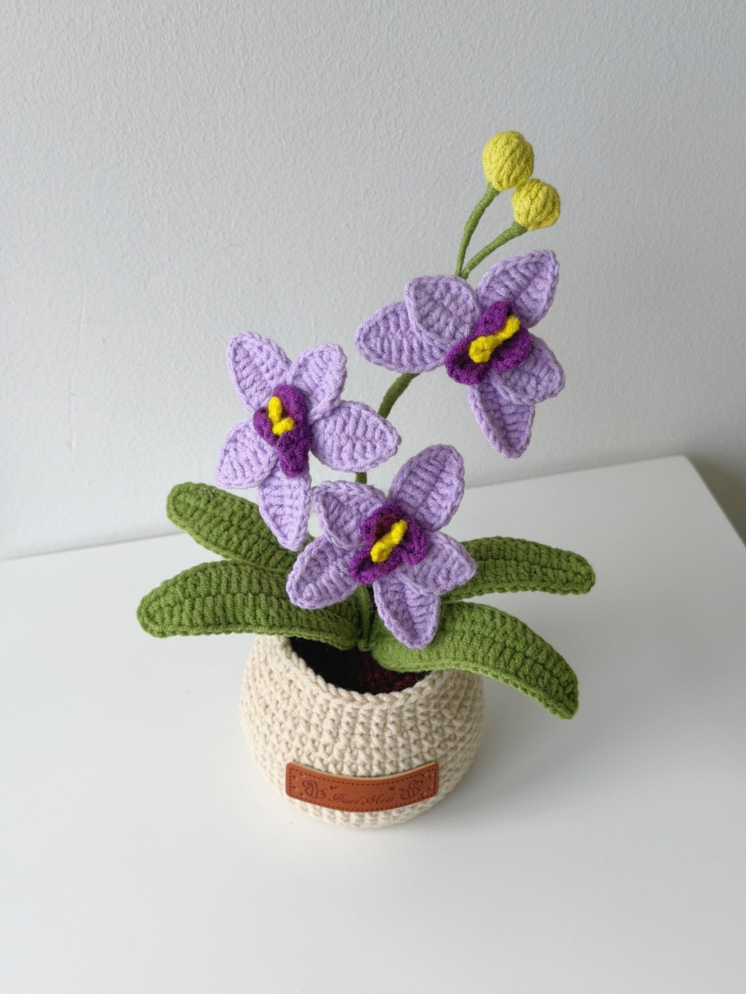 Crochet Phalaenopsis Orchid Potted Plant - Crochera