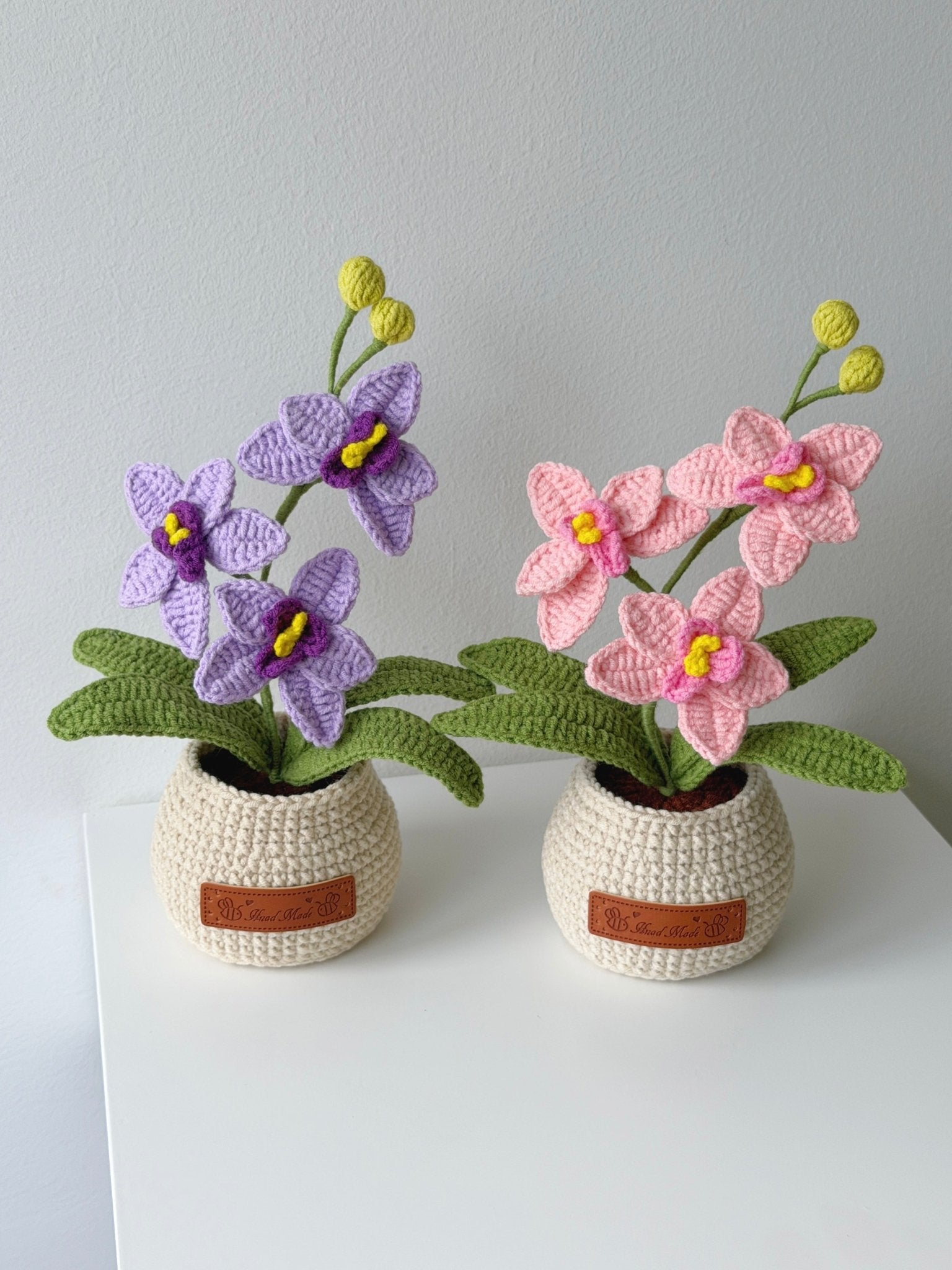 Crochet Phalaenopsis Orchid Potted Plant - Crochera