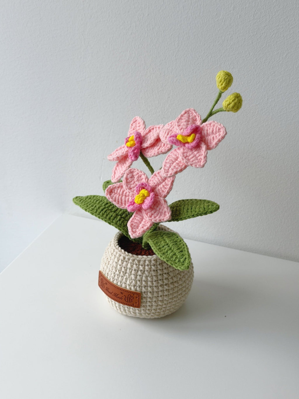 Crochet Phalaenopsis Orchid Potted Plant - Crochera