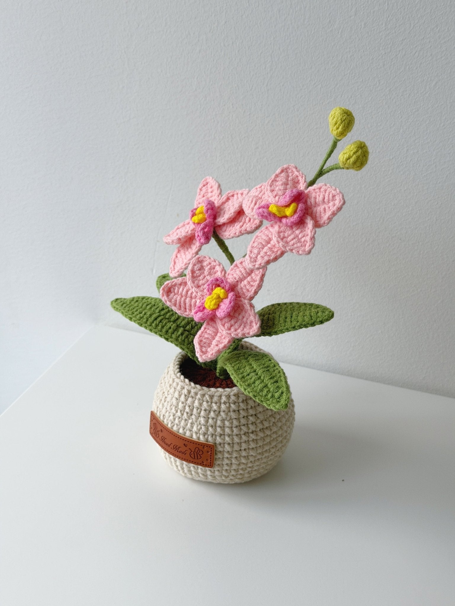 Crochet Phalaenopsis Orchid Potted Plant - Crochera