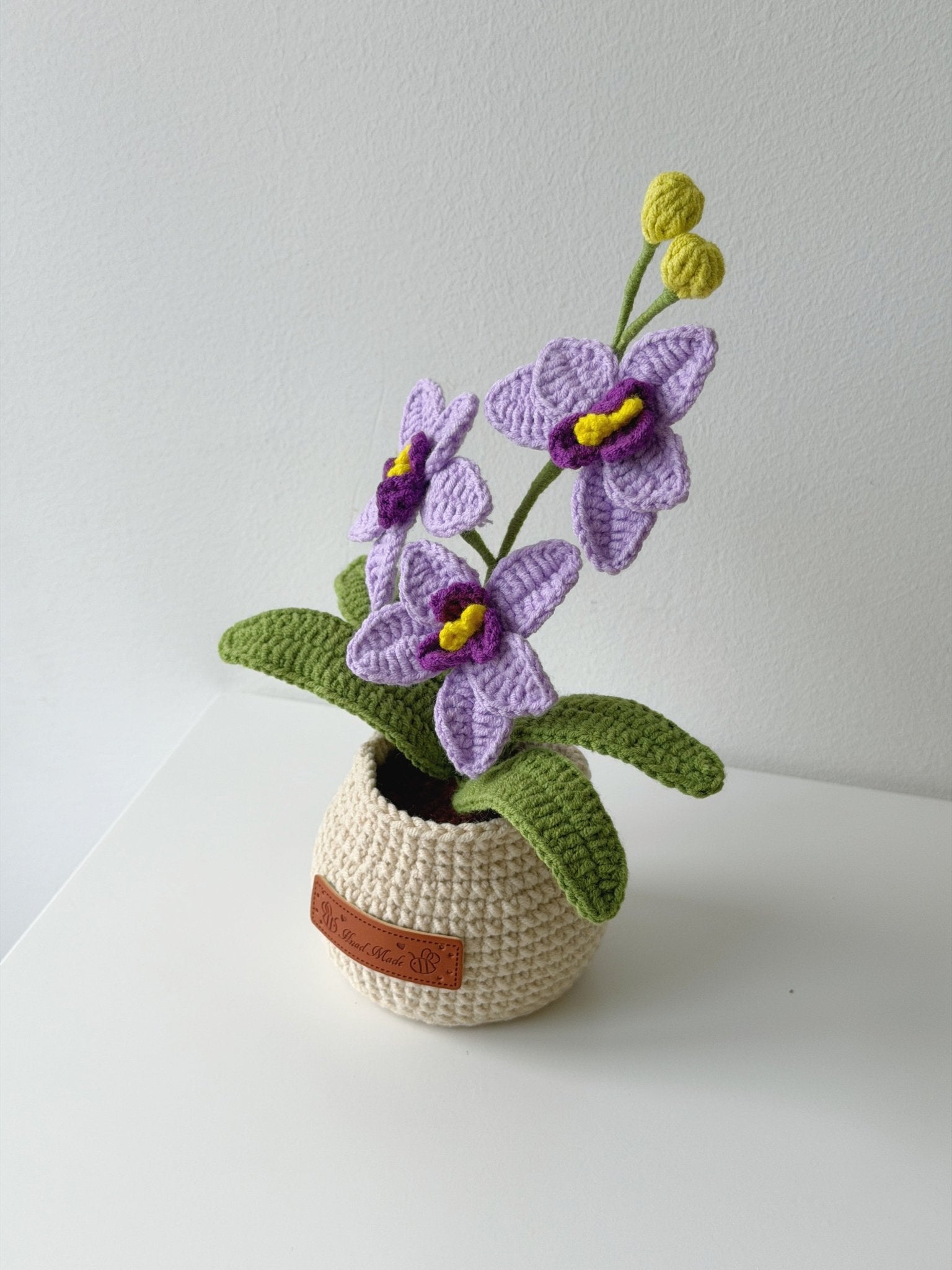 Crochet Phalaenopsis Orchid Potted Plant - Crochera