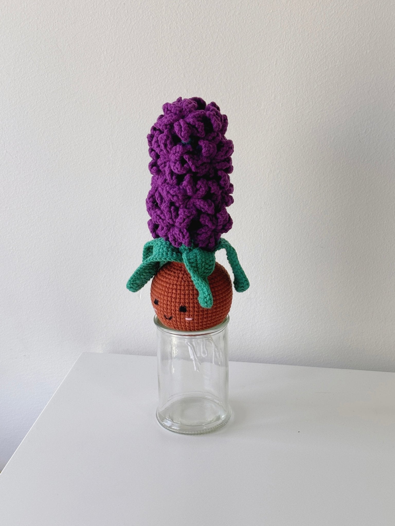 Crochet Purple Hyacinth Potted Decor - Crochera