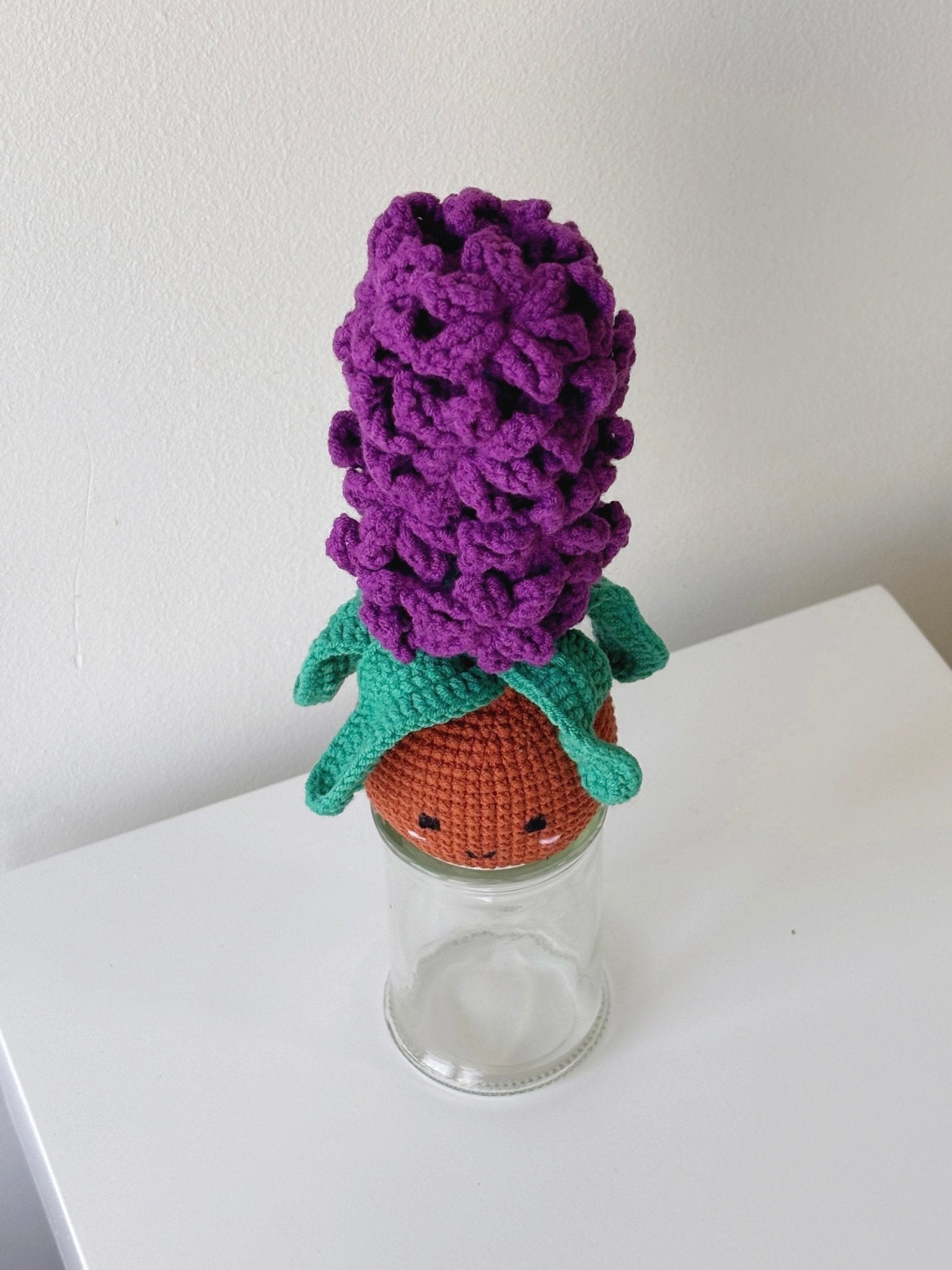 Crochet Purple Hyacinth Potted Decor - Crochera