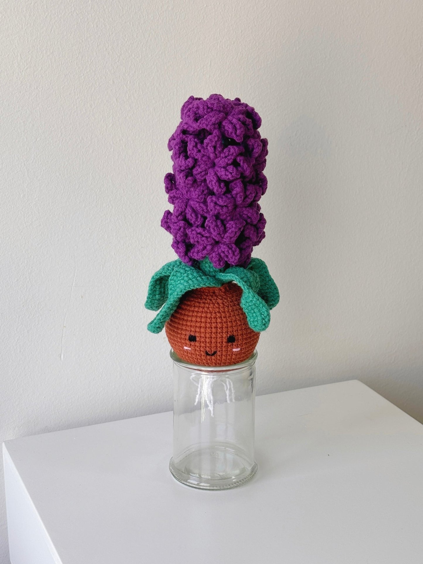 Crochet Purple Hyacinth Potted Decor - Crochera
