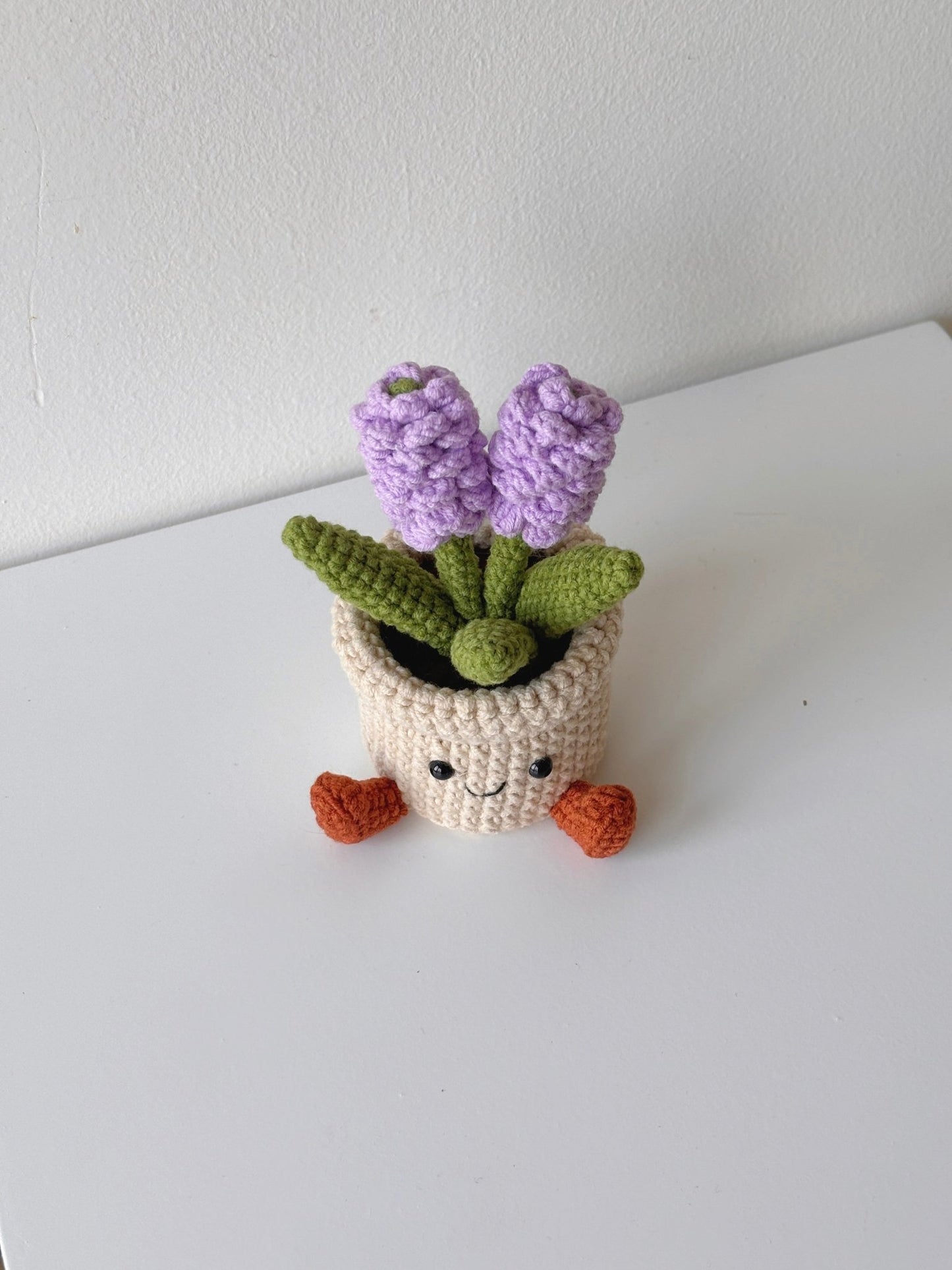 Crochet Purple Hyacinth Potted Plant - Crochera