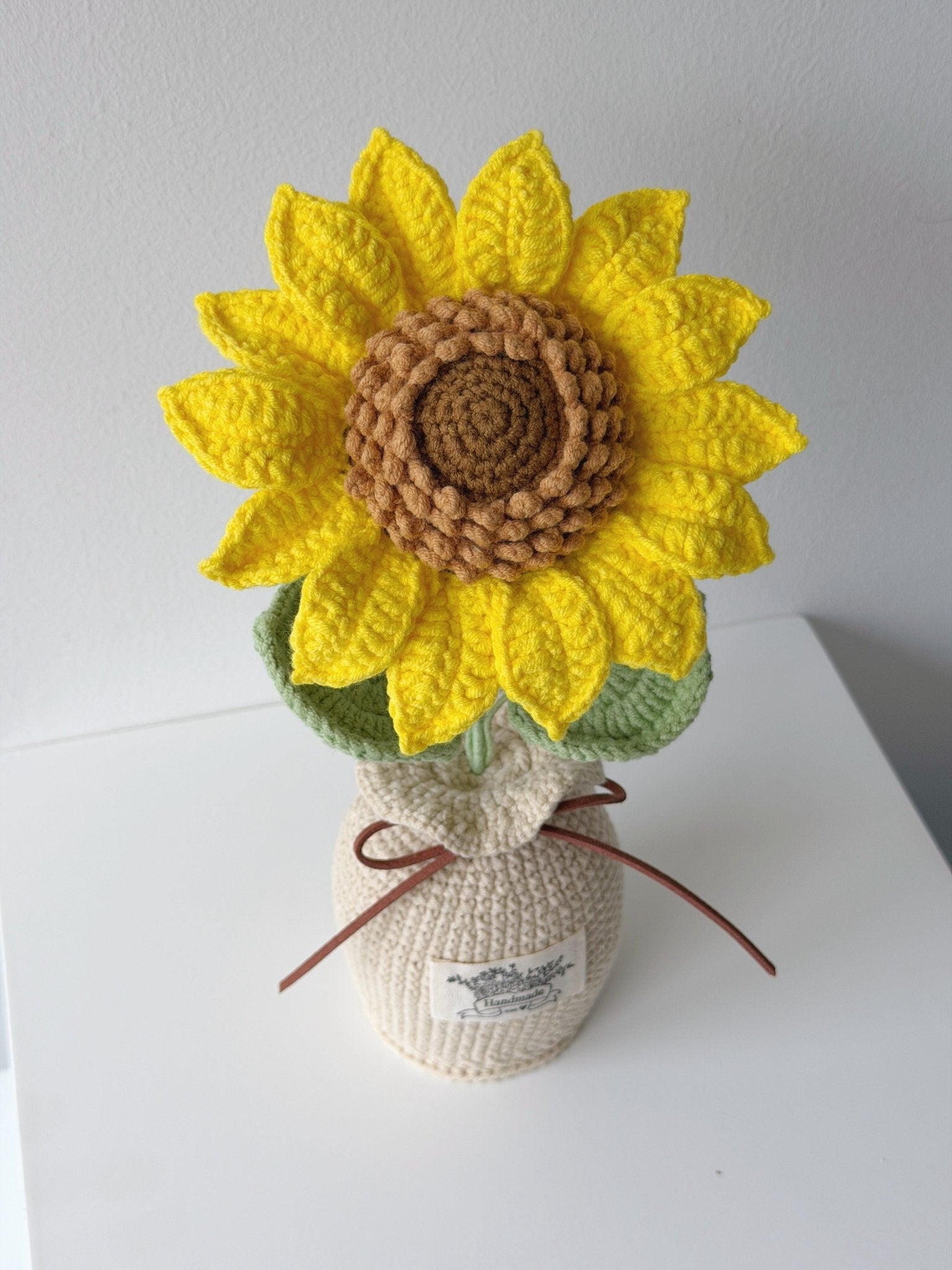 Crochet Single Sunflower Potted Plant - Crochera