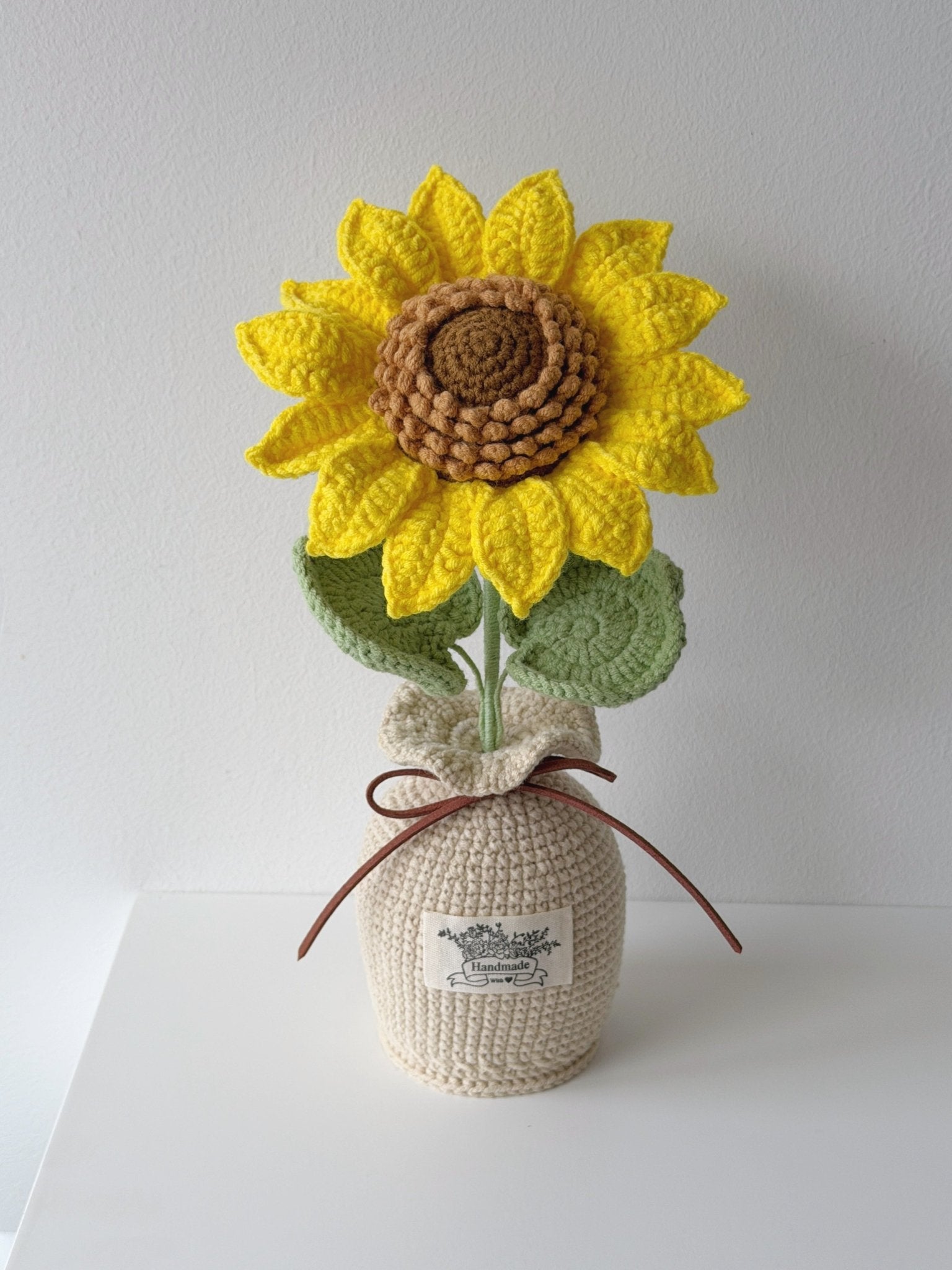 Crochet Single Sunflower Potted Plant - Crochera