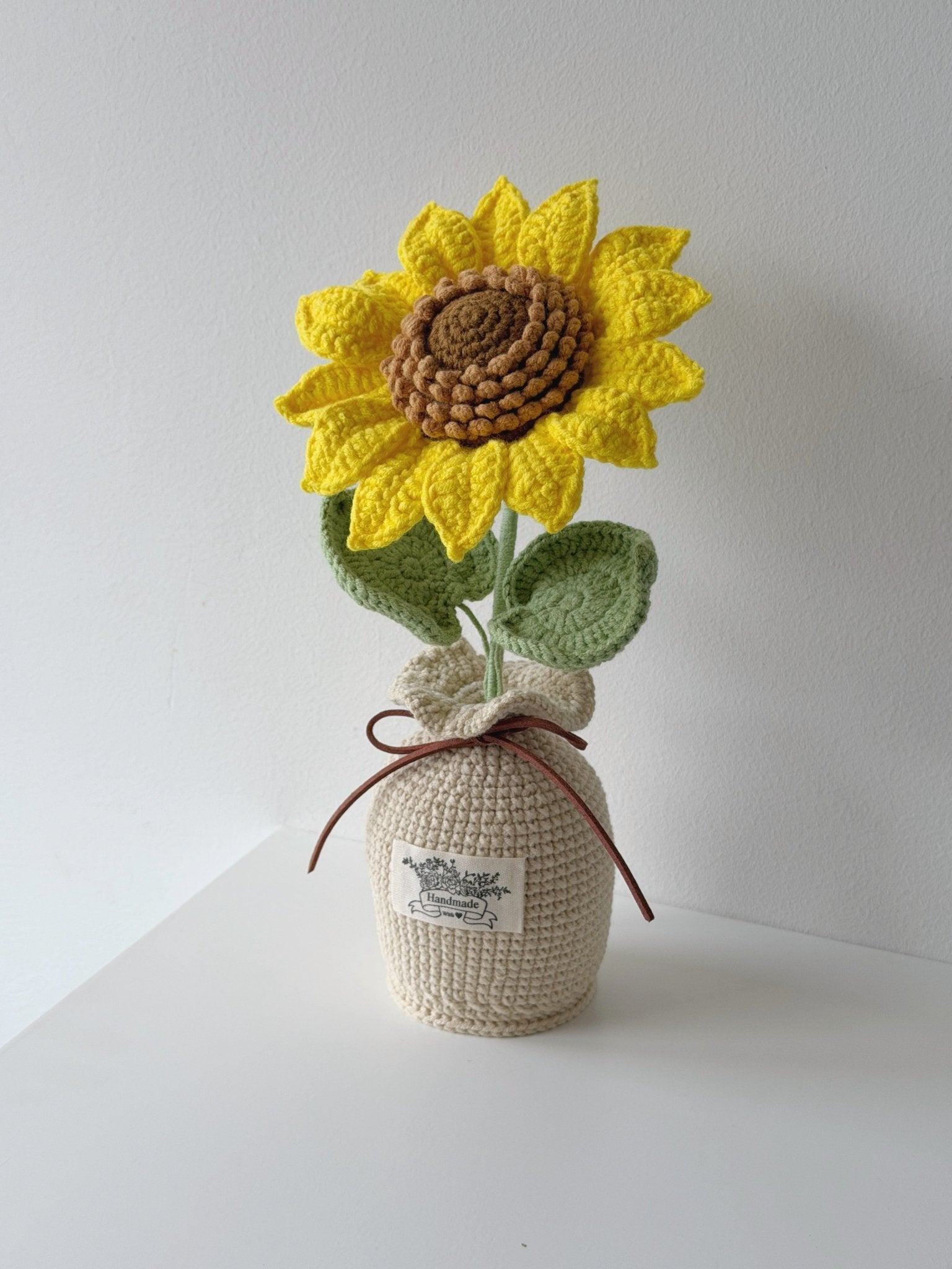Crochet Single Sunflower Potted Plant - Crochera