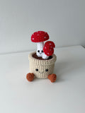 Crochet Smiling Mushroom Potted Plant - Crochera