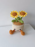Crochet Smiling Sunflower Pot - Crochera