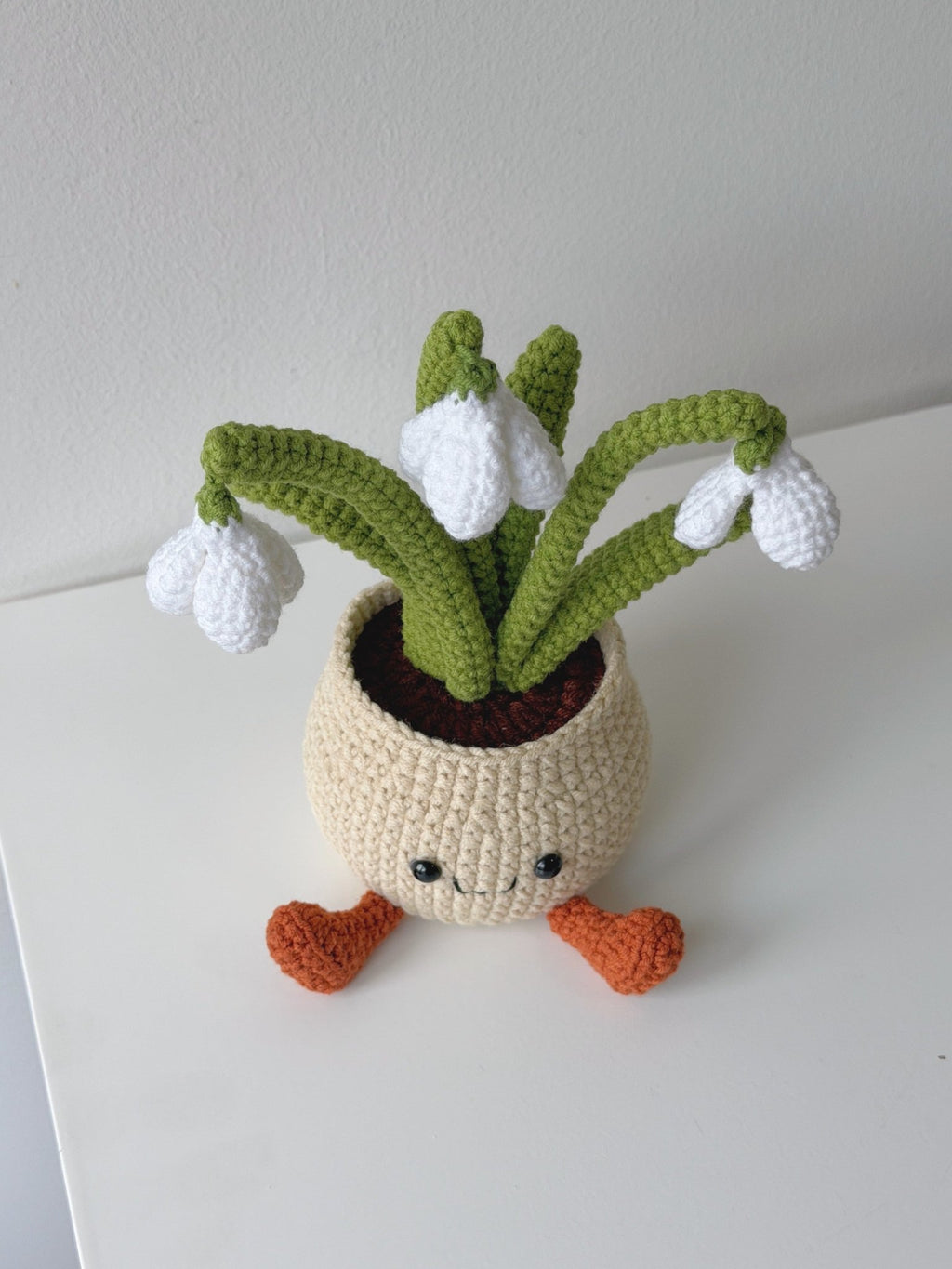 Crochet Snowdrop Potted Plant - Crochera