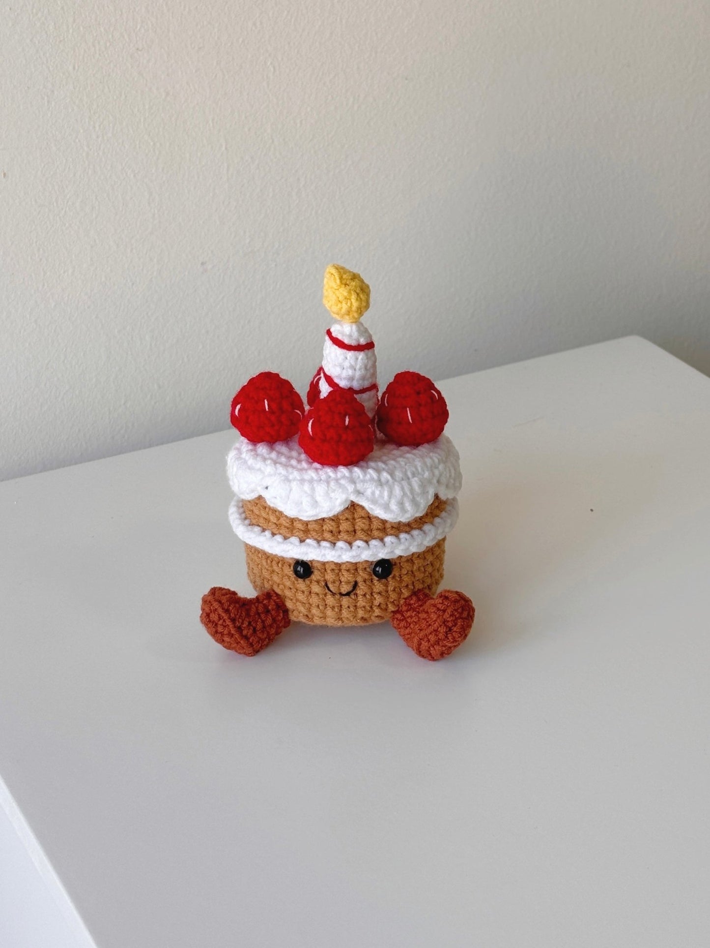 Crochet Strawberry Shortcake Potted Decor - Crochera