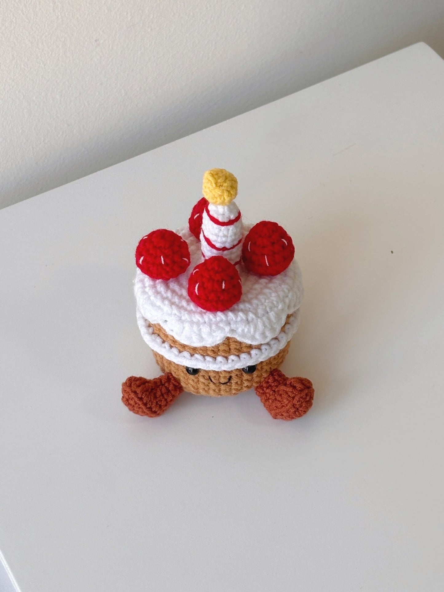 Crochet Strawberry Shortcake Potted Decor - Crochera