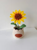 Crochet Sunflower Potted Plant (19cm) - Crochera