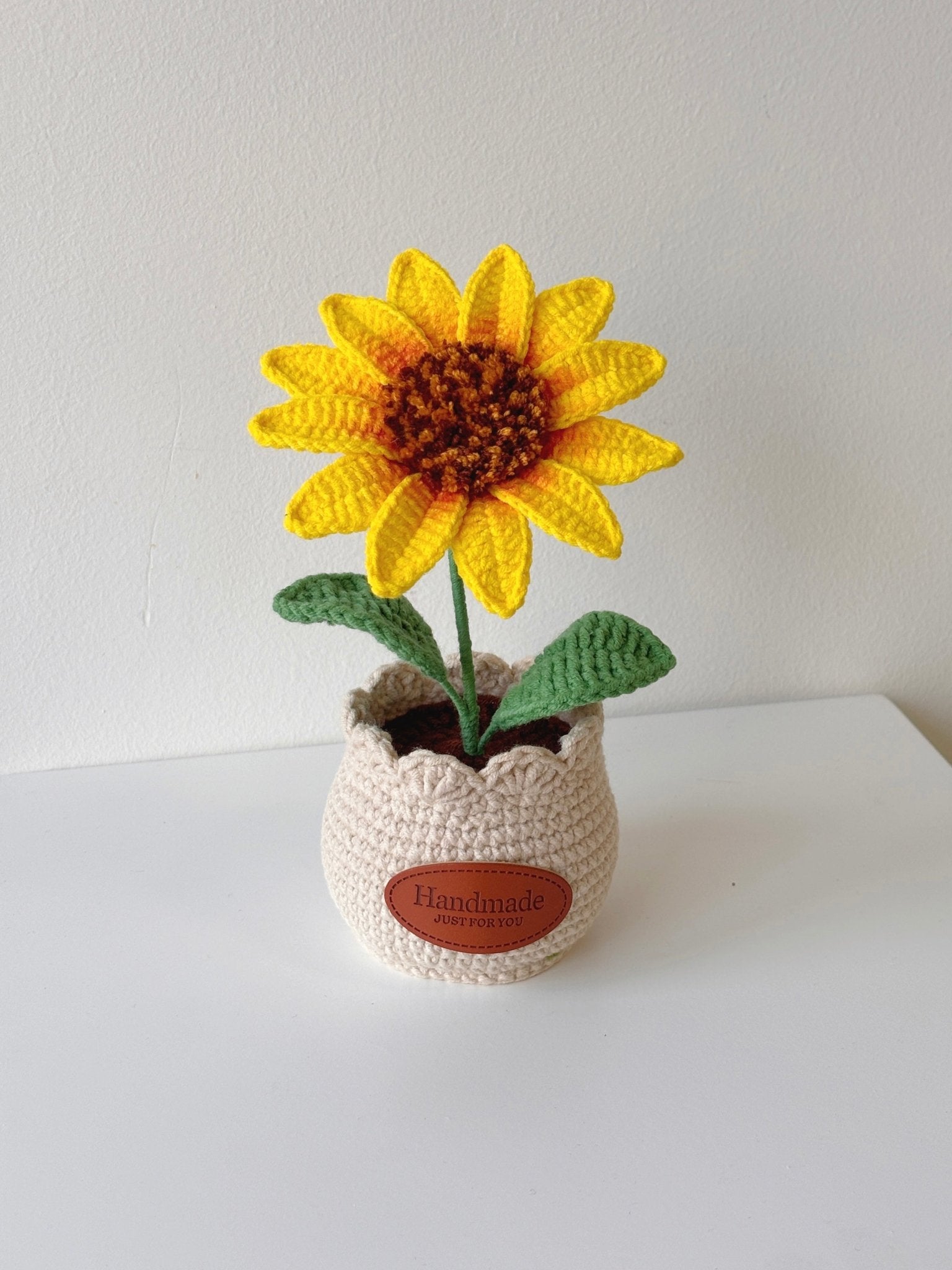 Crochet Sunflower Potted Plant (19cm) - Crochera