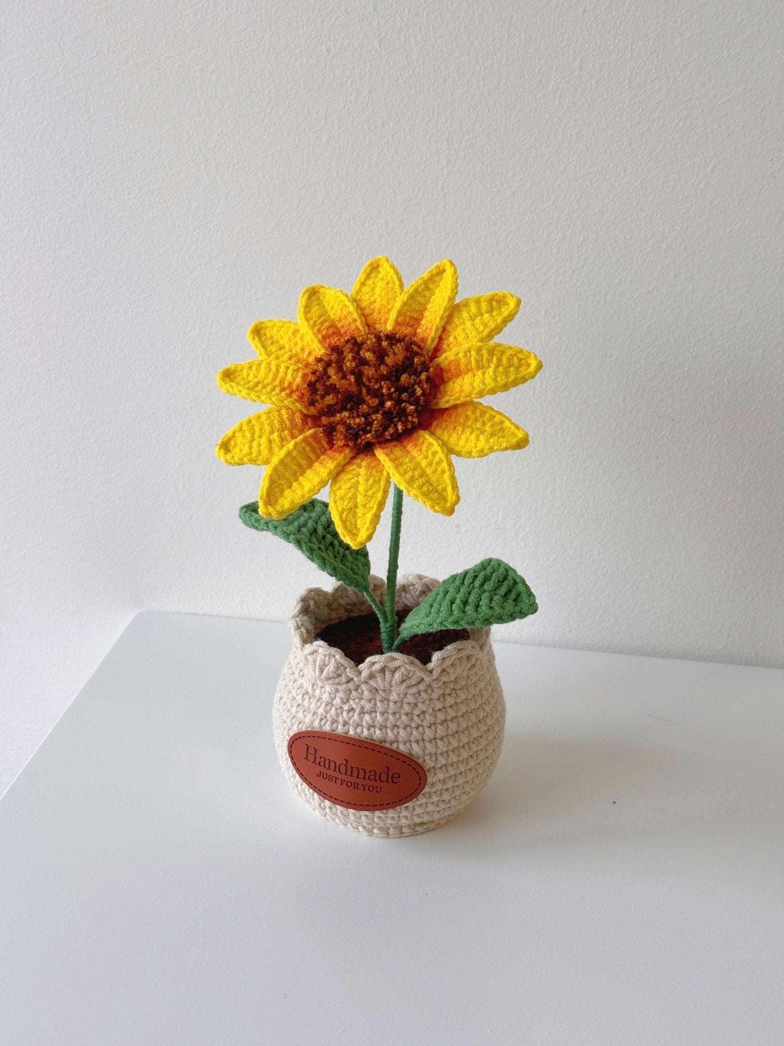 Crochet Sunflower Potted Plant (19cm) - Crochera