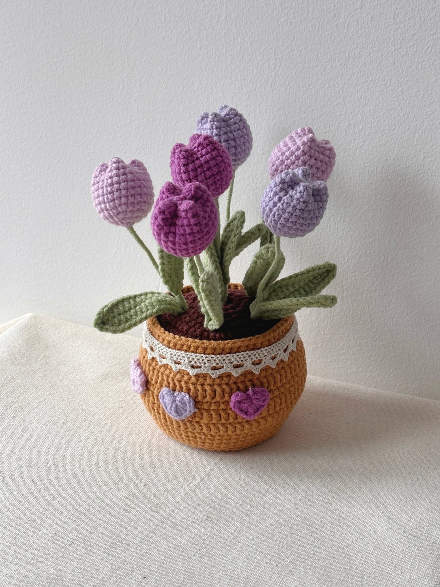 Crochet Tulips in Pot - Crochera