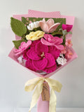 Custom Crocheted Lisianthus Bouquet - Crochera