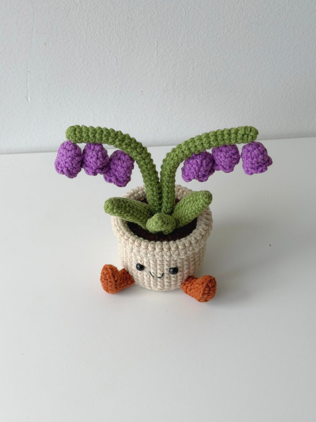 Handmade Smiling Lily of the Valley Amigurumi Potted Plant - Crochera