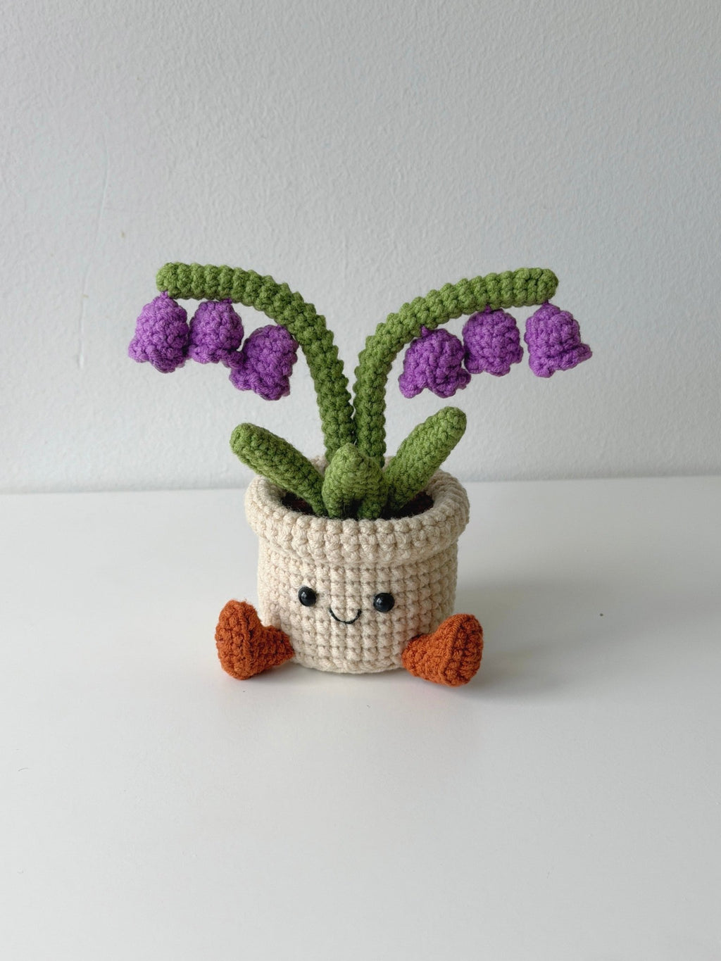 Handmade Smiling Lily of the Valley Amigurumi Potted Plant - Crochera