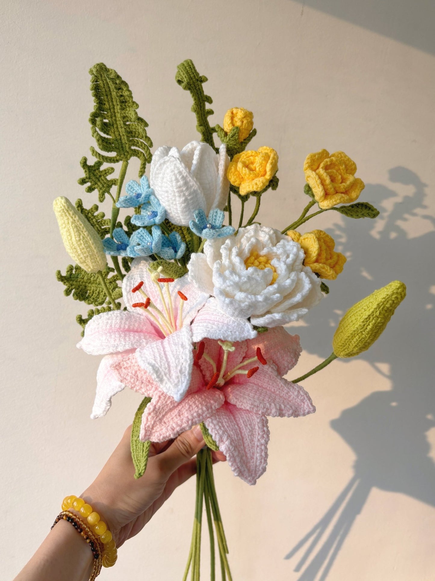 Lily & Peony Whisper | Custom Bouquet - Crochera